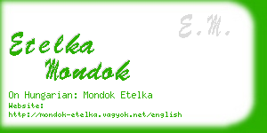 etelka mondok business card